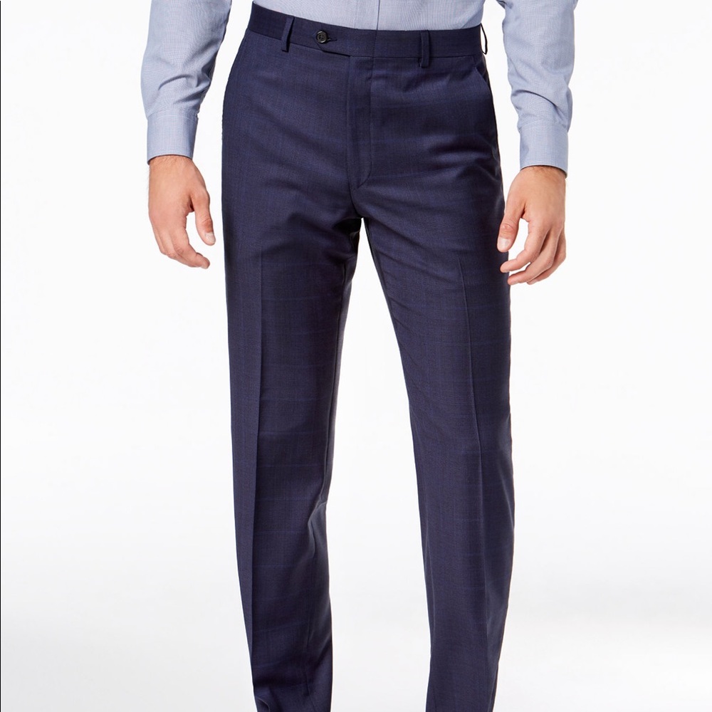 Lauren Ralph Lauren Men’s Classic Fir Ultra Flex Stretch Blue Check Suit Pants